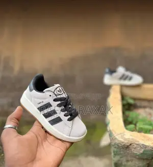 Original Kid’S Gray Suede Adidas Campus Kid’S Sneakers