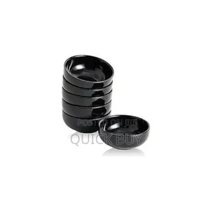 Black 6pcs Set of Deep Soup Bowls