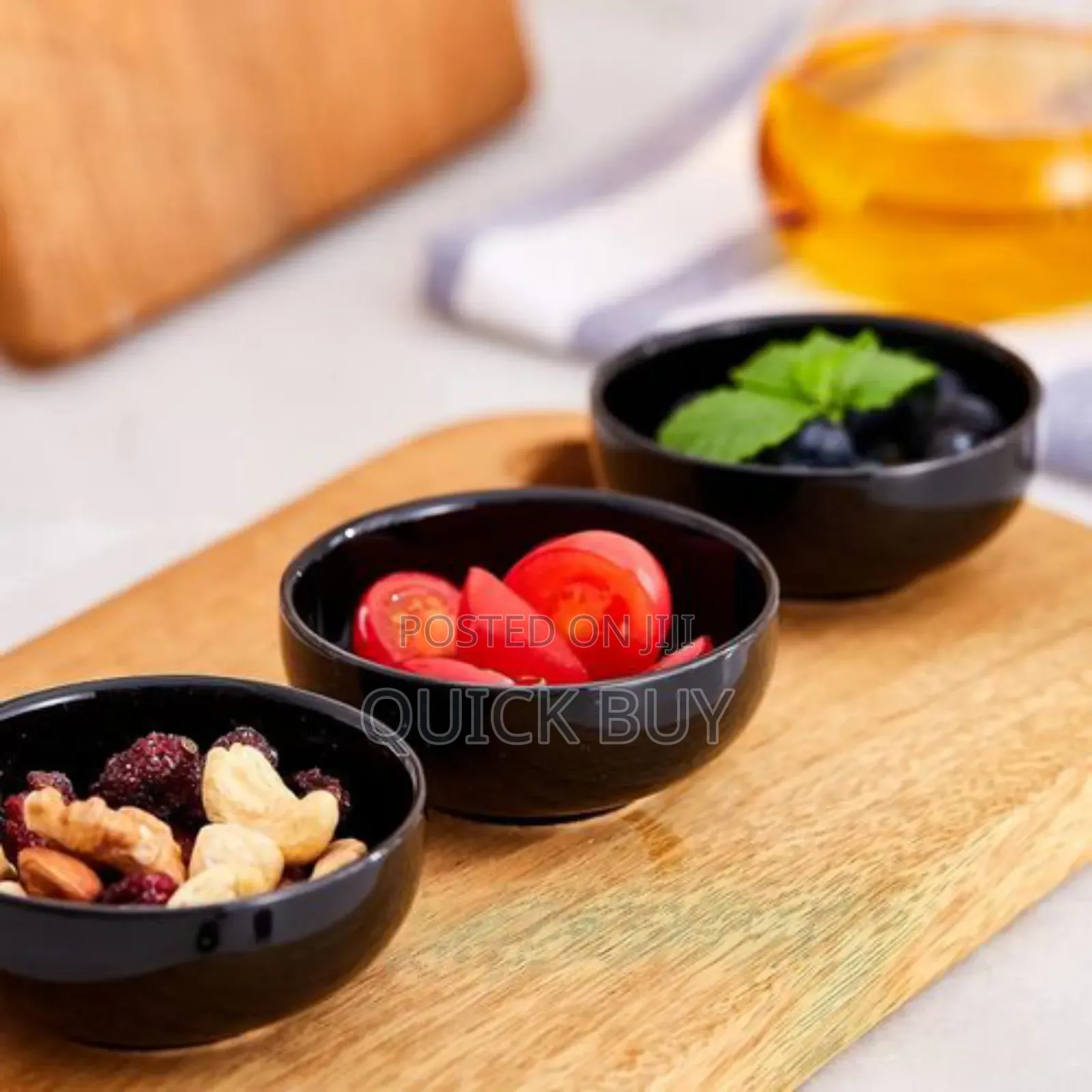 Black 6pcs Set of Deep Soup Bowls
