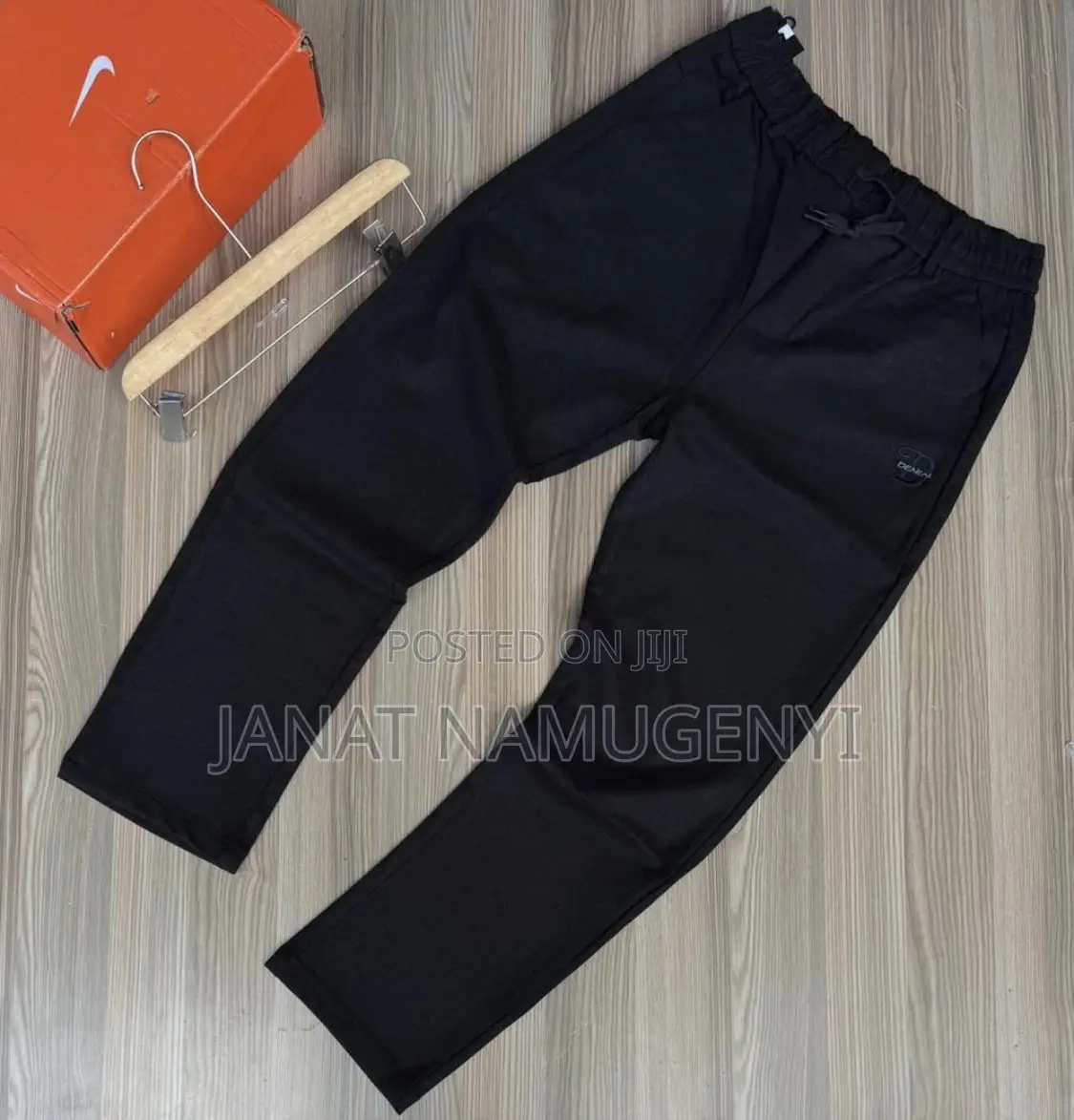 Denim Black Sweater Pants