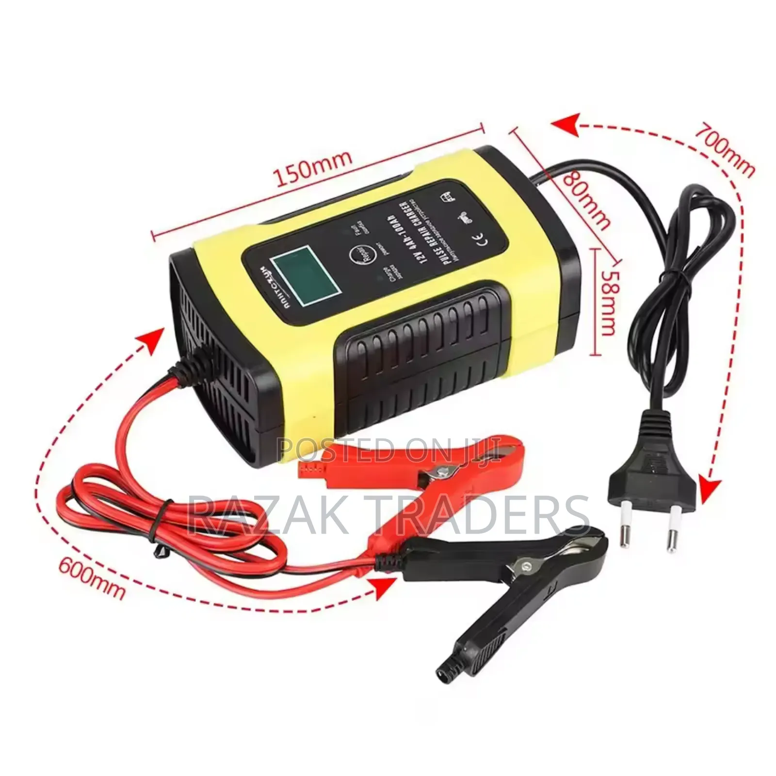 12v 5/6a Intelligent Car Motorcycle Battery Charger Digital