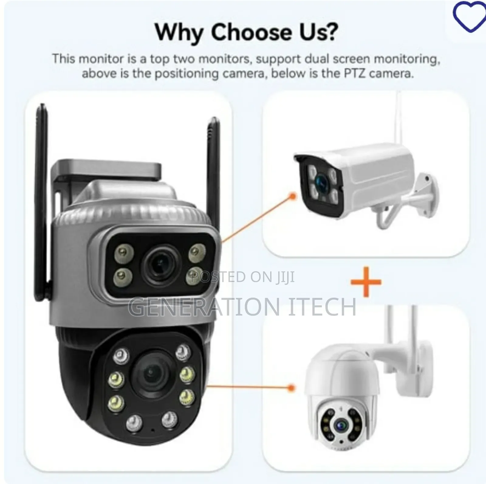 4g Dual Lens Smart Camera-8mp Waterproof, Night Vision V380