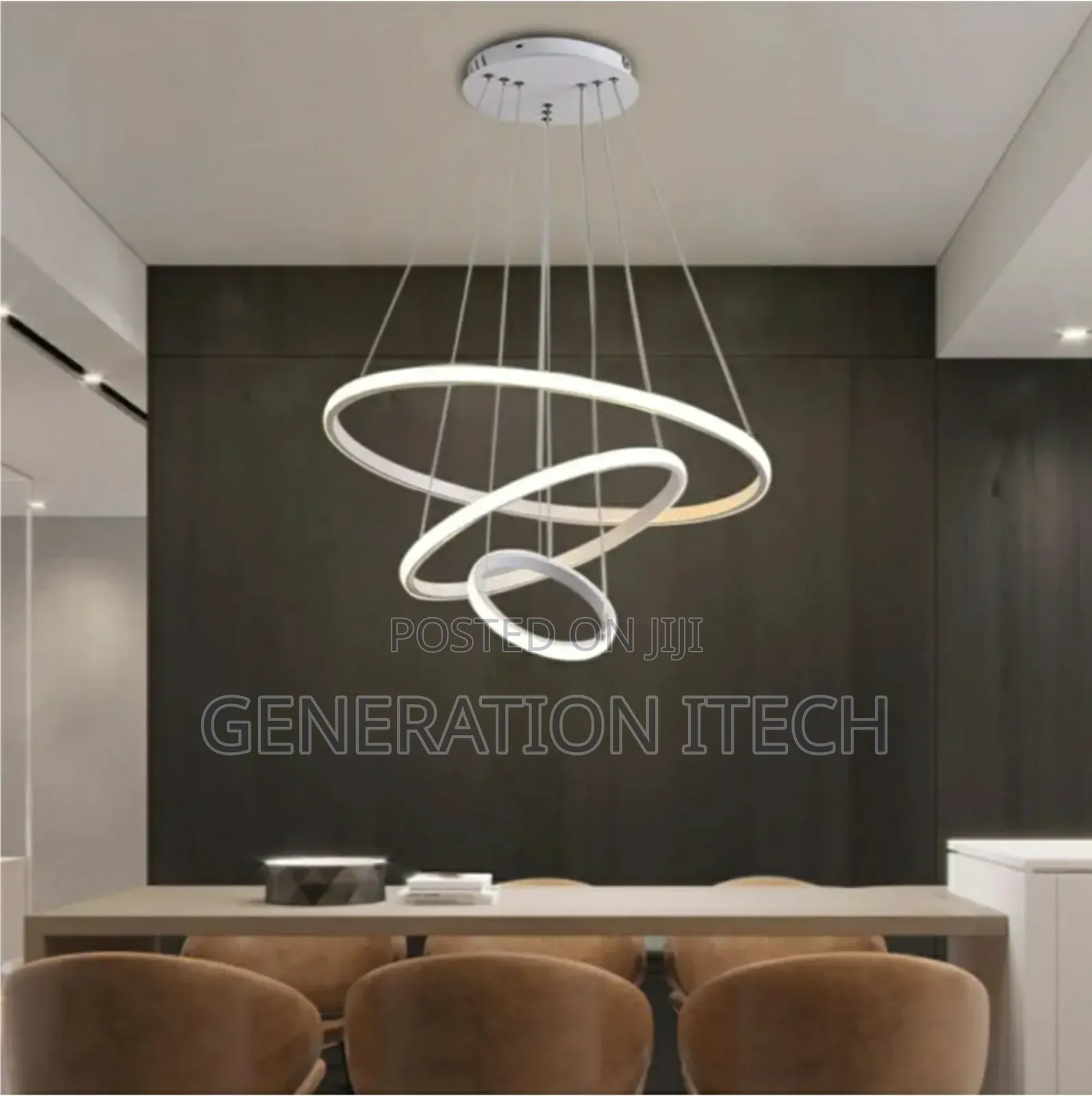 Led Modern Chandelier Ring Light- Duplex Stair Case Light