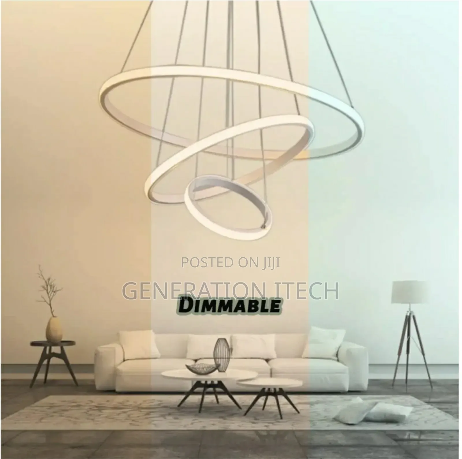 Led Modern Chandelier Ring Light- Duplex Stair Case Light