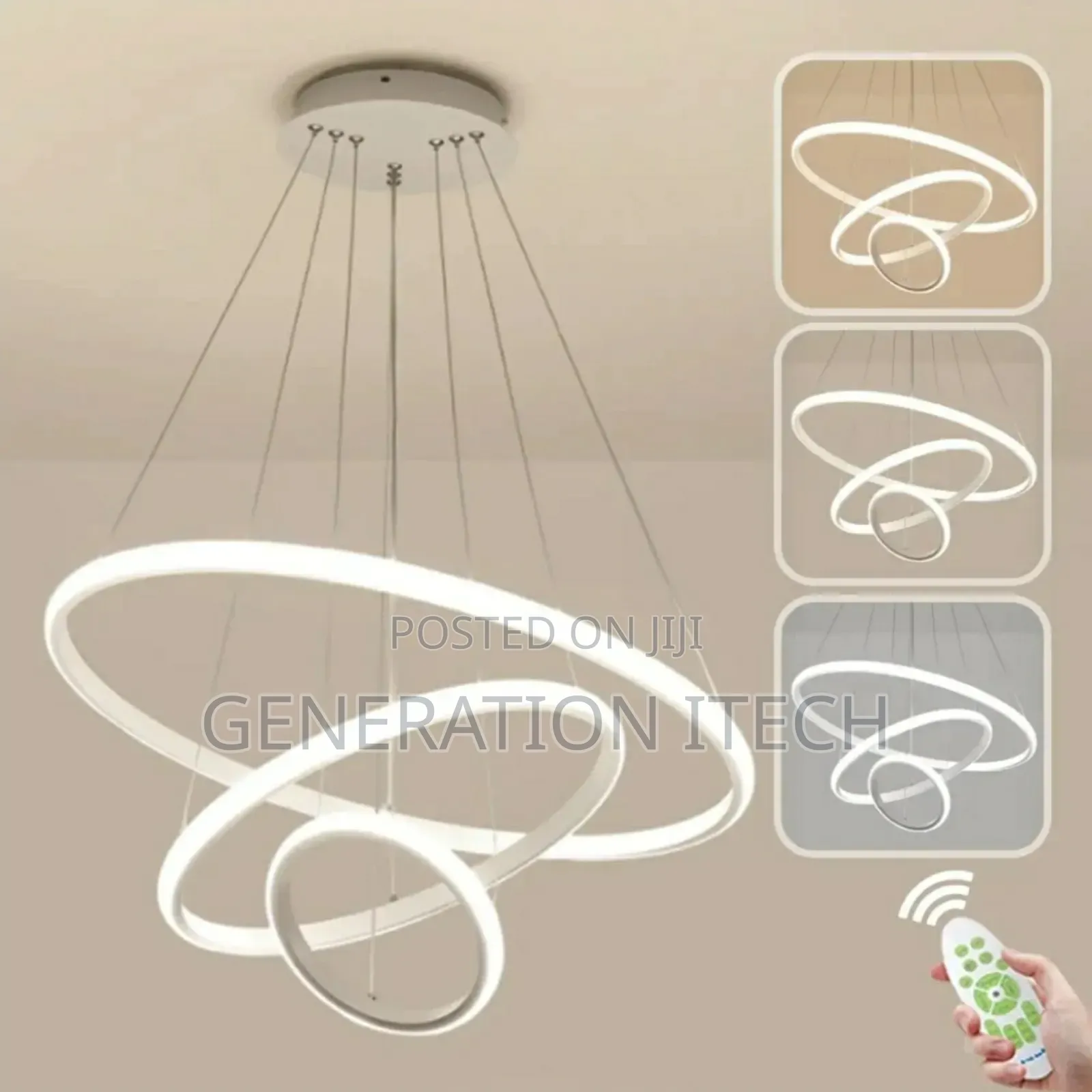 Led Modern Chandelier Ring Light- Duplex Stair Case Light