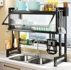 New Black Sink Drainage Kitchen Rack