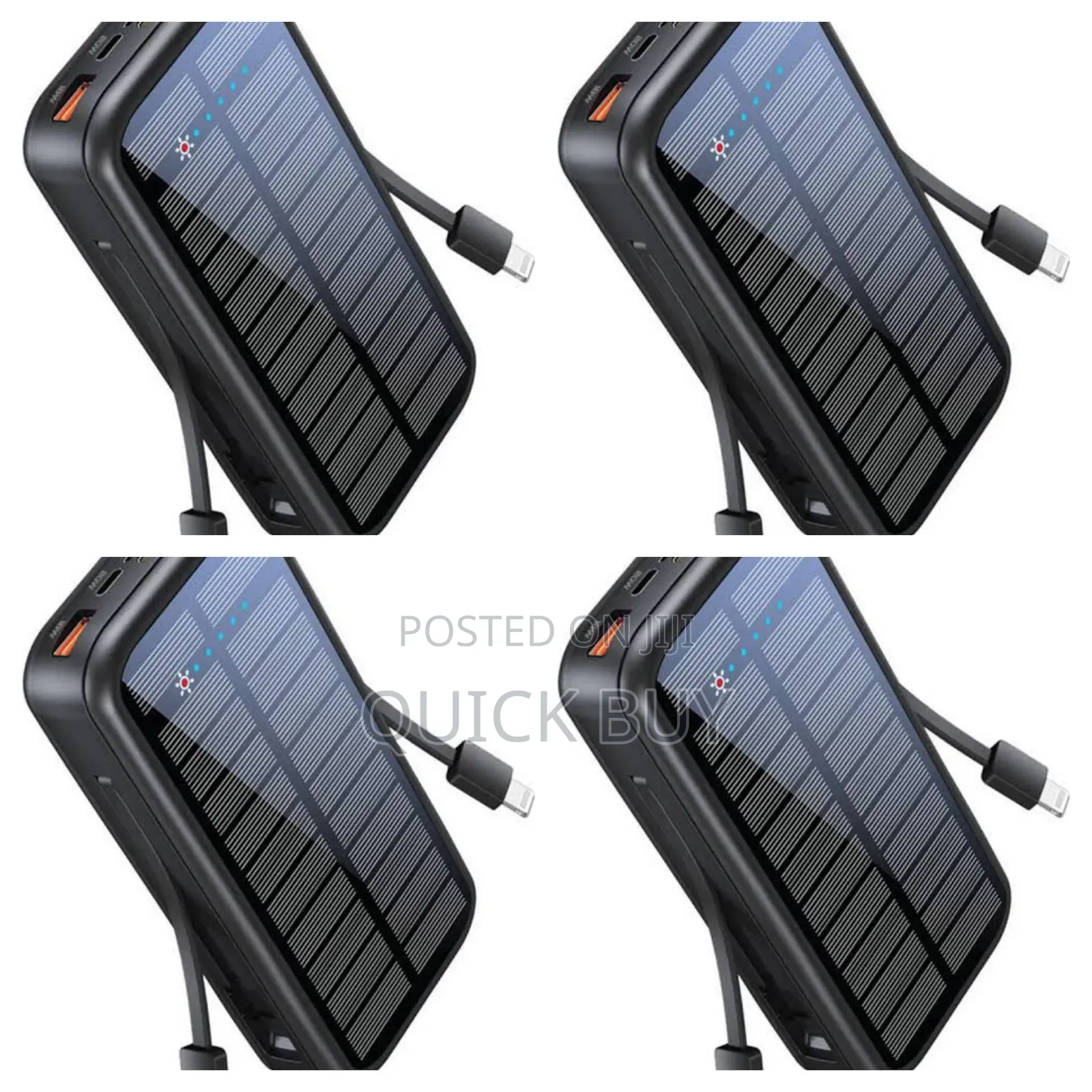 New Black High Capacity Solar Power Bank