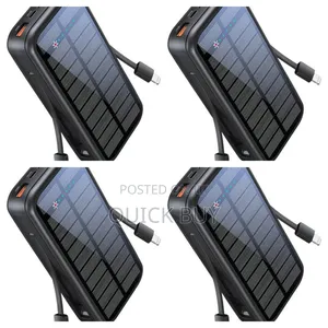 New Black High Capacity Solar Power Bank