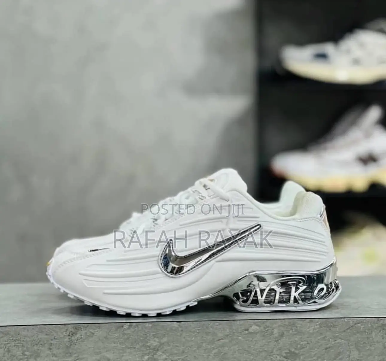 Original White/Silver Nike Air Max Plus Luxury Sneakers