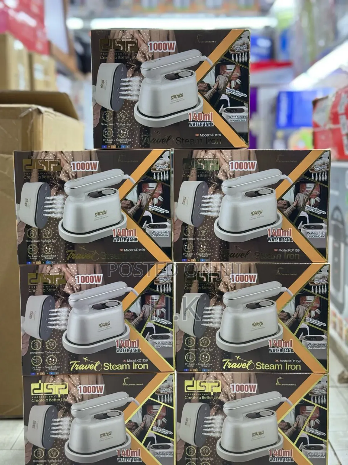 DSP Travel Steam Iron (Model Kd1159).