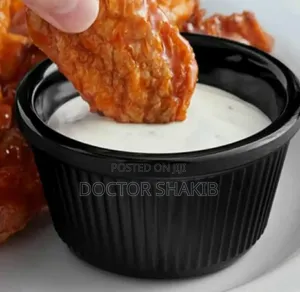 New 12 Pieces of Black Mini Remekins Condiments Saucers