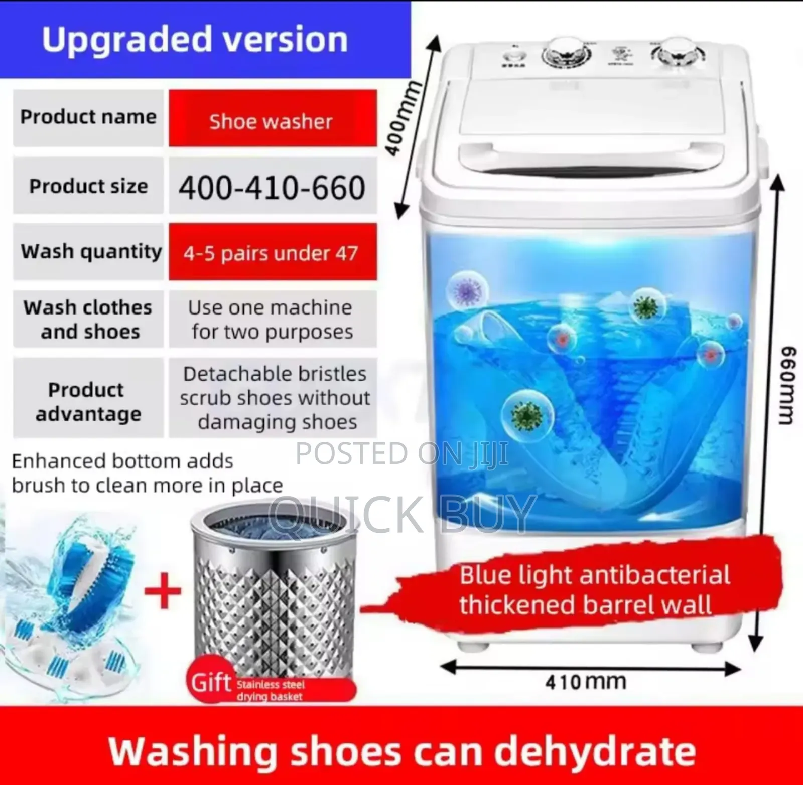 New Quality 2 in 1 Multifunctional Mini Washing Machine