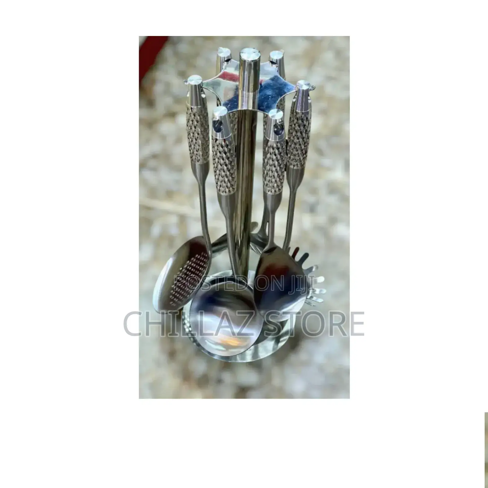 7 PCS Kitchen Stainless Steel Tool Holder.