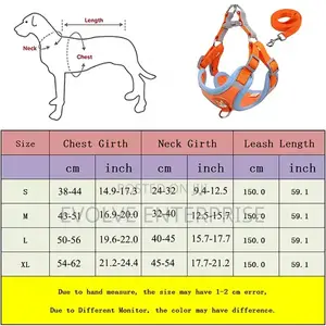 Dog Reflective Harness Dog Leash
