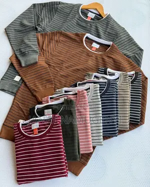 Long Sleeved Stripped Heavy Tshirts