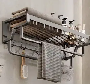 Multifunctional Towel Rack Wall Mounted Bathroom Organizer