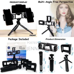 3 in 1 Tripod Adjustable Photography With 3 Phone Holder