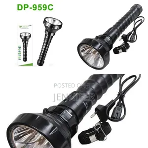 Dp Led Rechargeable Torch Flashlight – Black