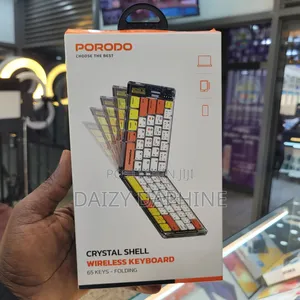 Porodo Crystal Shell Wireless Foldable Keyboard