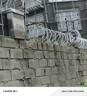 Electric Fence System With Barbed Wire Silver Stainless