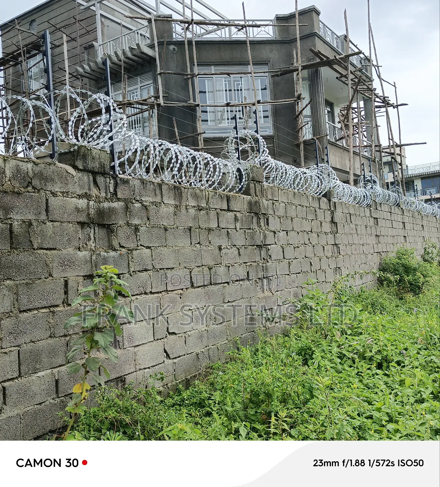 Electric Fence System With Barbed Wire Silver Stainless