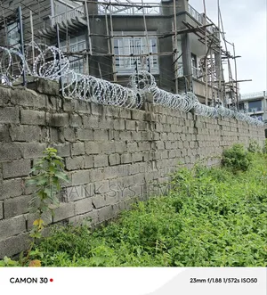 Electric Fence System With Barbed Wire Silver Stainless