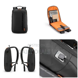 Porodo Gaming Water-Resistant Pu Laptop Backpack - Black