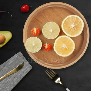 Bamboo 4pcs Round Wooden Trays