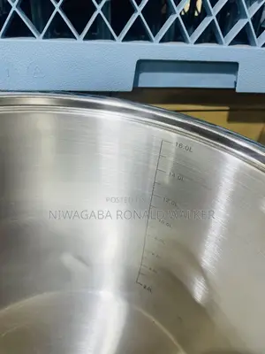 3pc Stainless Steel Pot Set With Lids 17l,19l 23l