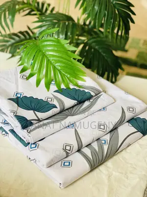 Heavy Cotton Floral Bluegreen Bedsheets