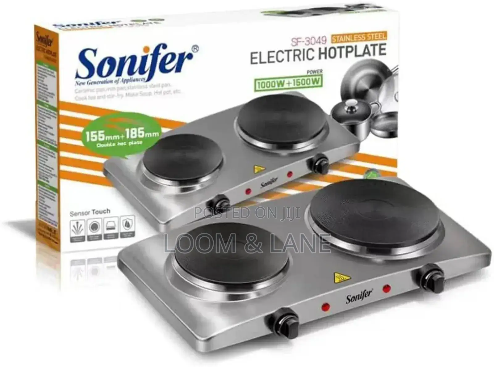 Sonifer Sf-3049 Double Burner Electric Hot Plate