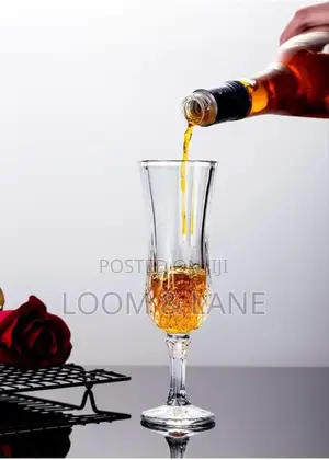 6pcs Crystal Clear Diamond Cut Wine Glasses