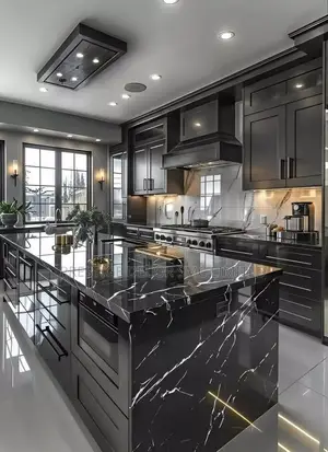 Black Gold Kitchen Cabinets