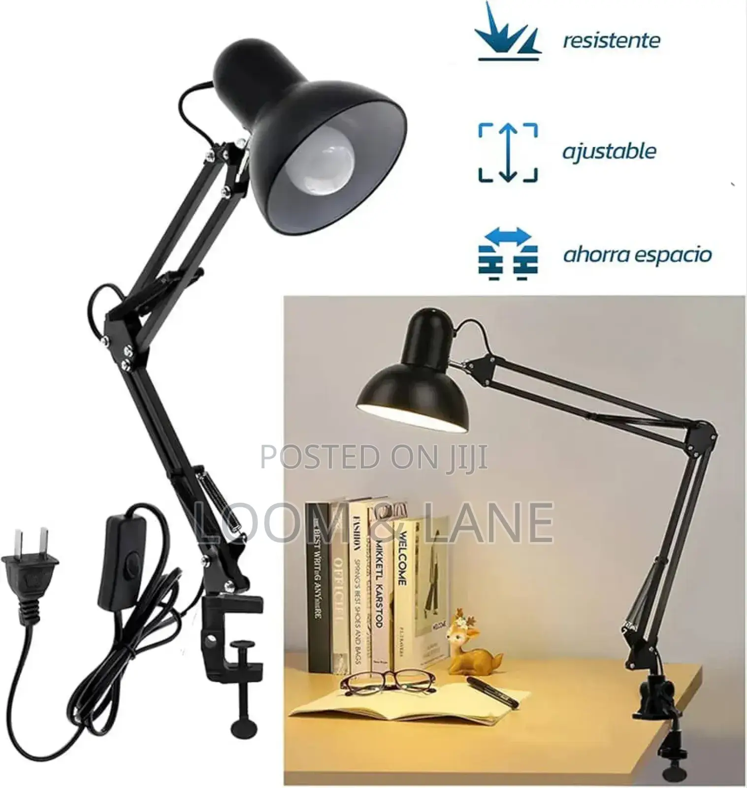 Multi-Joint Desk Lamp With Metal Clamp Base