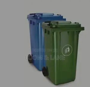 120l Plastic Heavy Duty Outdoor Waste Bin With Wheels