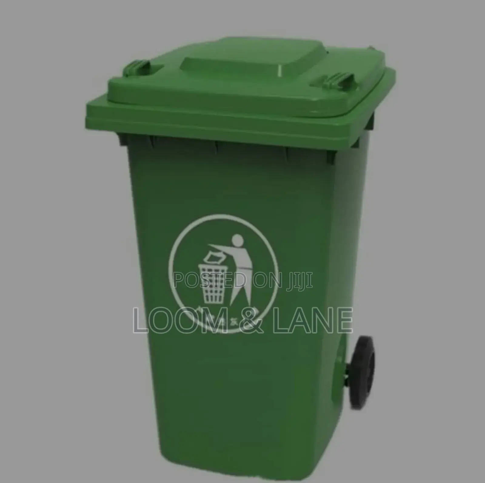 120l Plastic Heavy Duty Outdoor Waste Bin With Wheels
