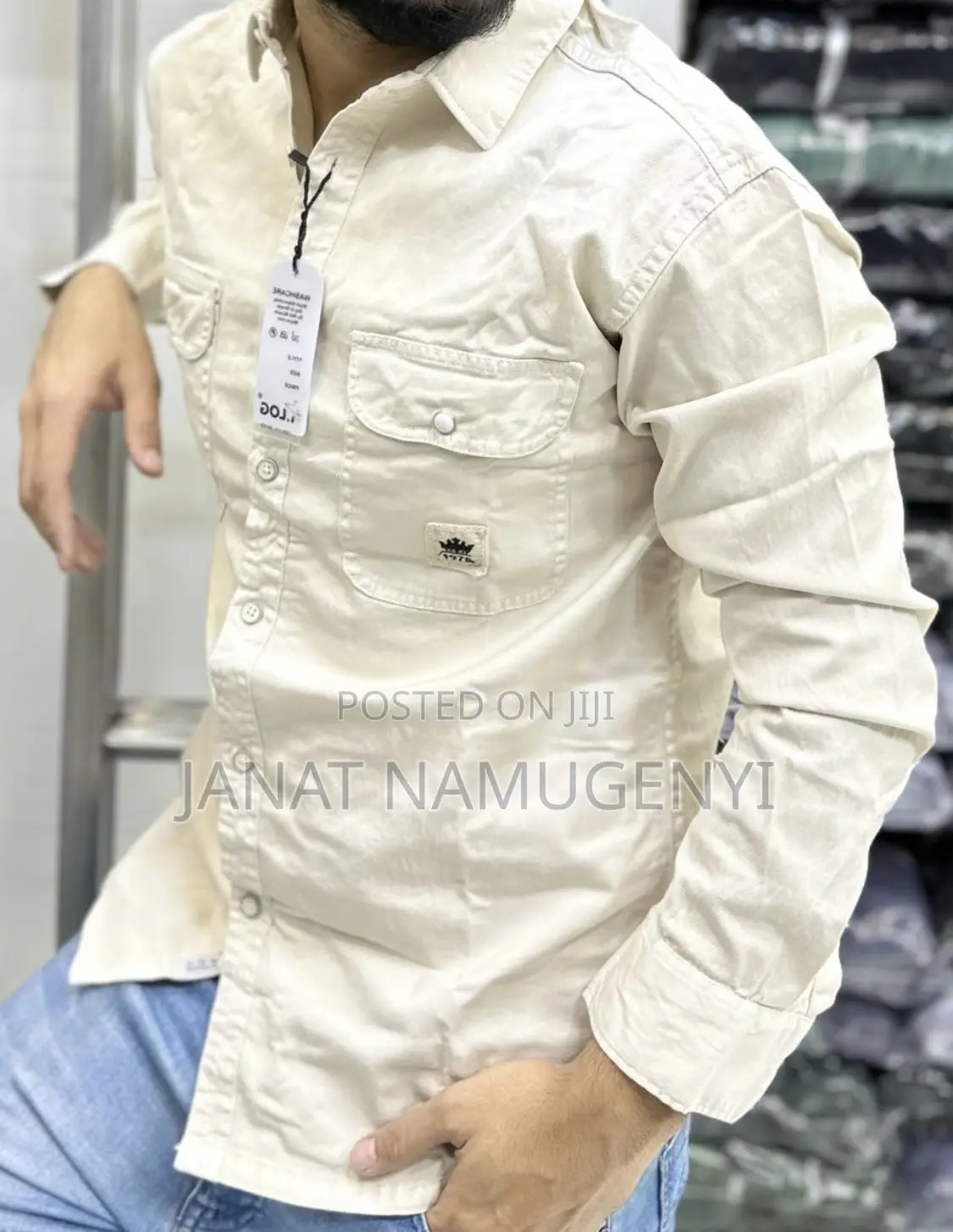 Cream Buttoned Shirt Available