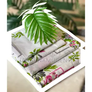 White Cotton Pink Floral Bedsheets