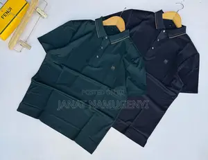 Plain Colored Buttoned Pure Cotton Tshirts