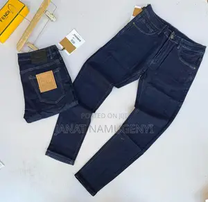 Blue Denim Straight Jeans