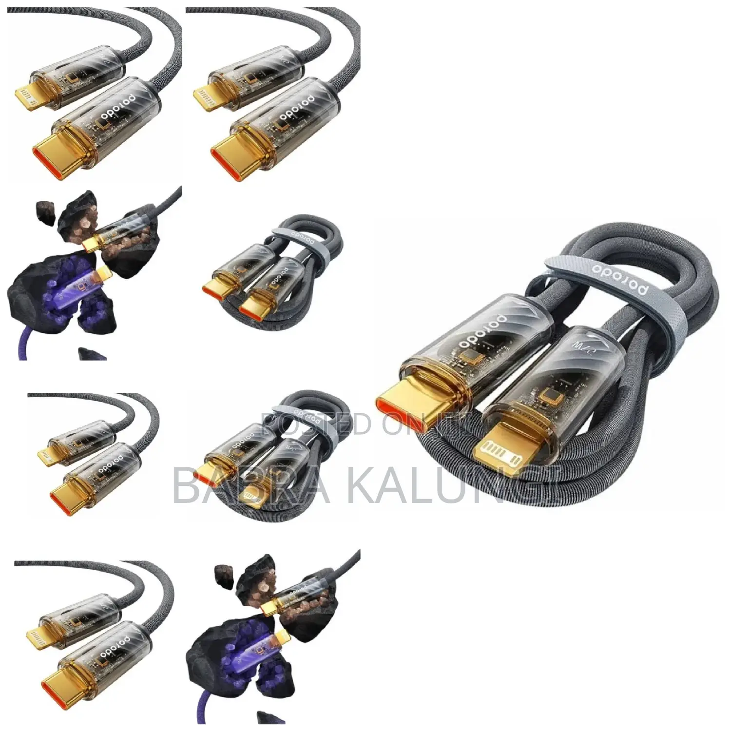 Porodo Braided 27w Pd C to Lightning Cable