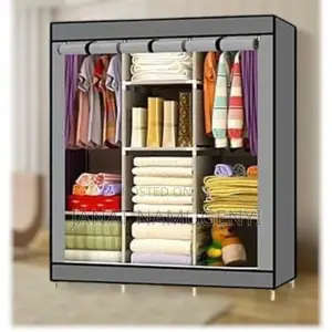 3 Column Grey Metallic Closet 1 
