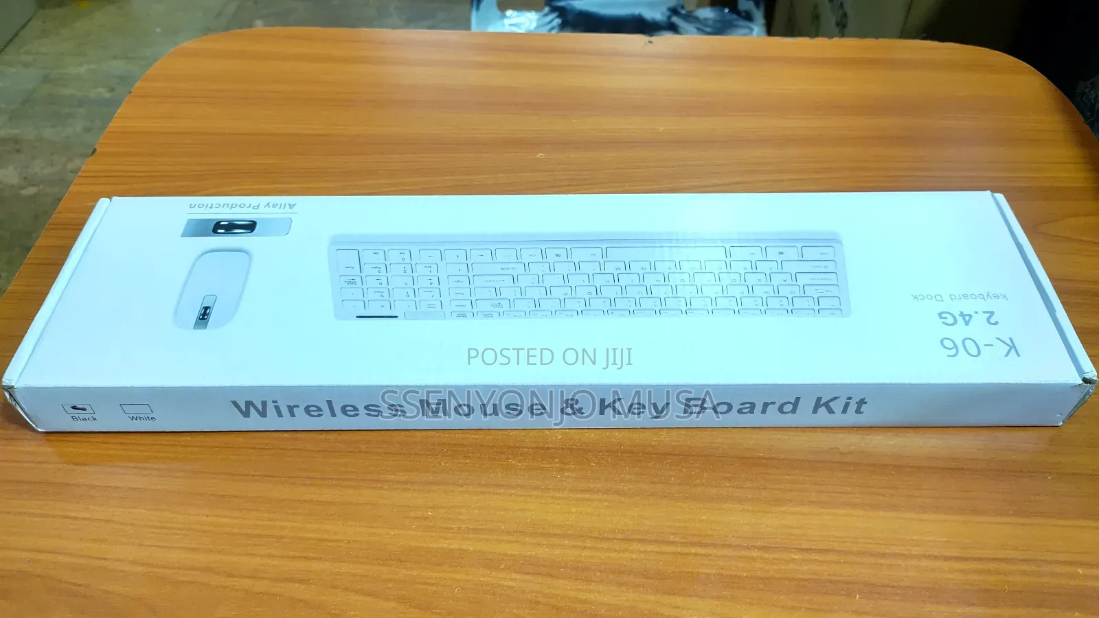 K-06 2.4g Wireless Keyboard Mouse Combo - Black, Plug