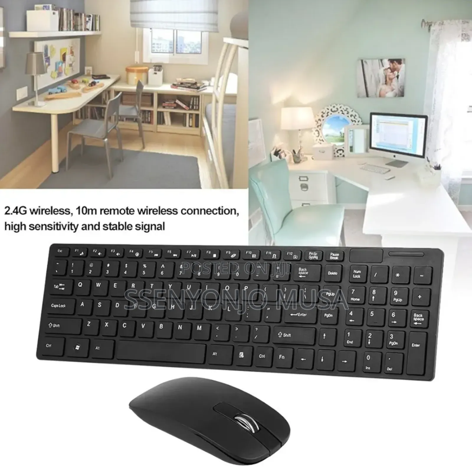 K-06 2.4g Wireless Keyboard Mouse Combo - Black, Plug