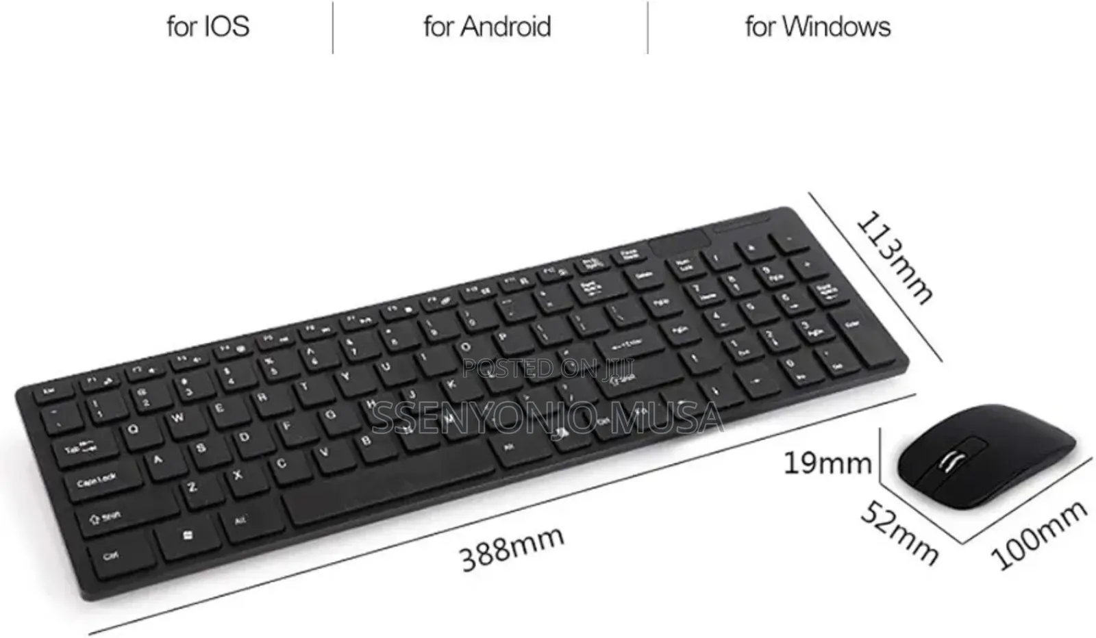 K-06 2.4g Wireless Keyboard Mouse Combo - Black, Plug