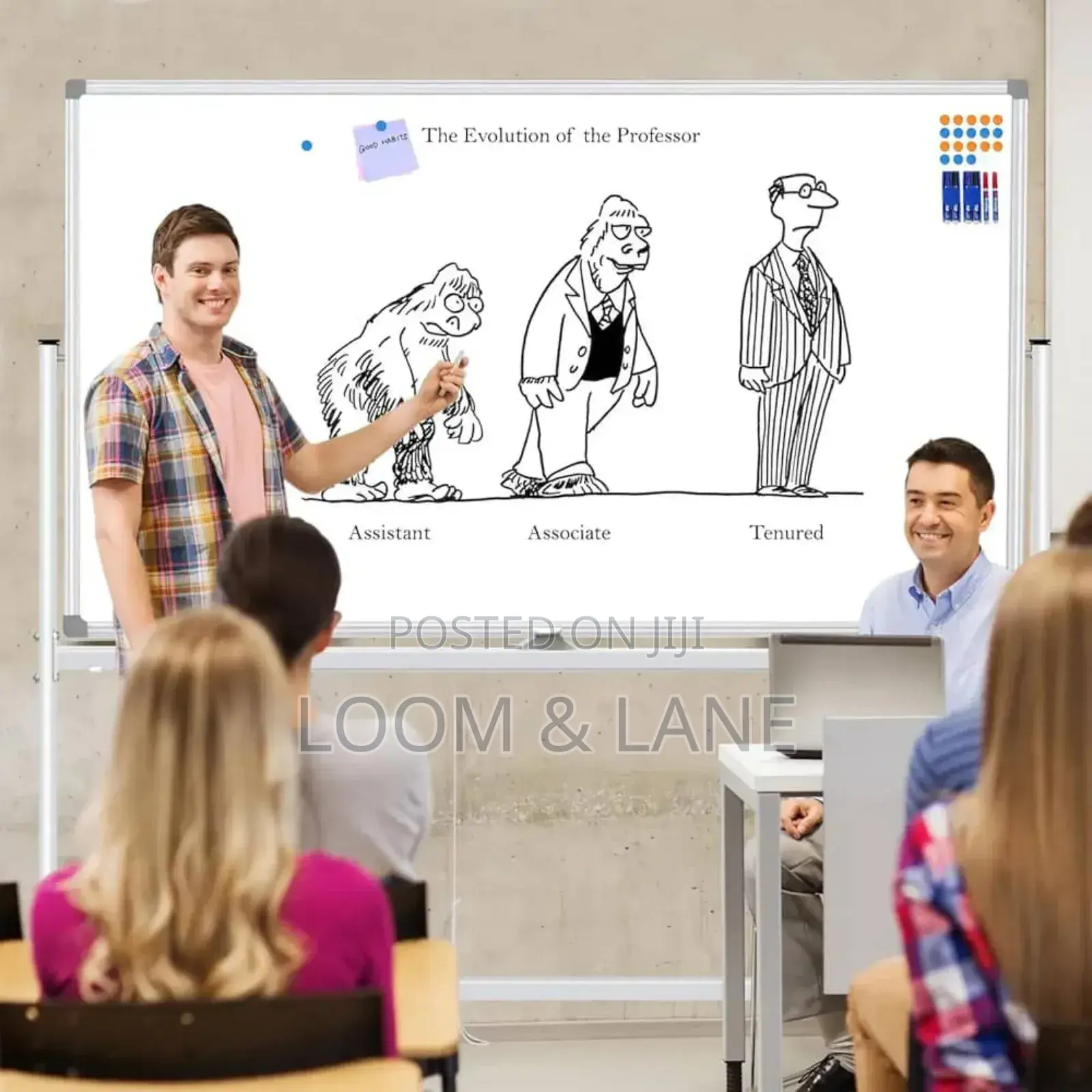 90cm by 150cm Whiteboard With Adjustable Stand