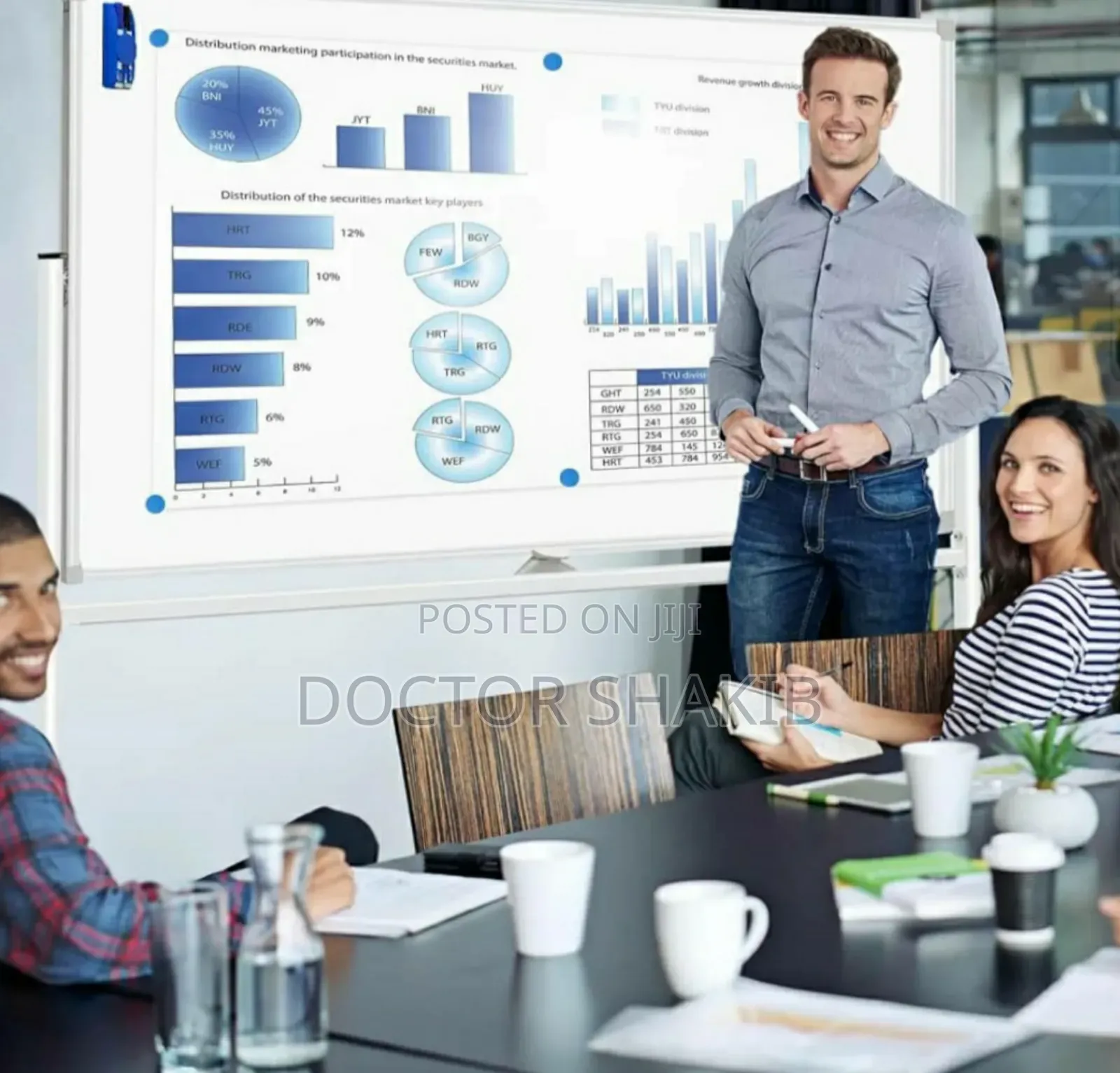 Strong 90cmx150cm White Board With Adjustable Stand