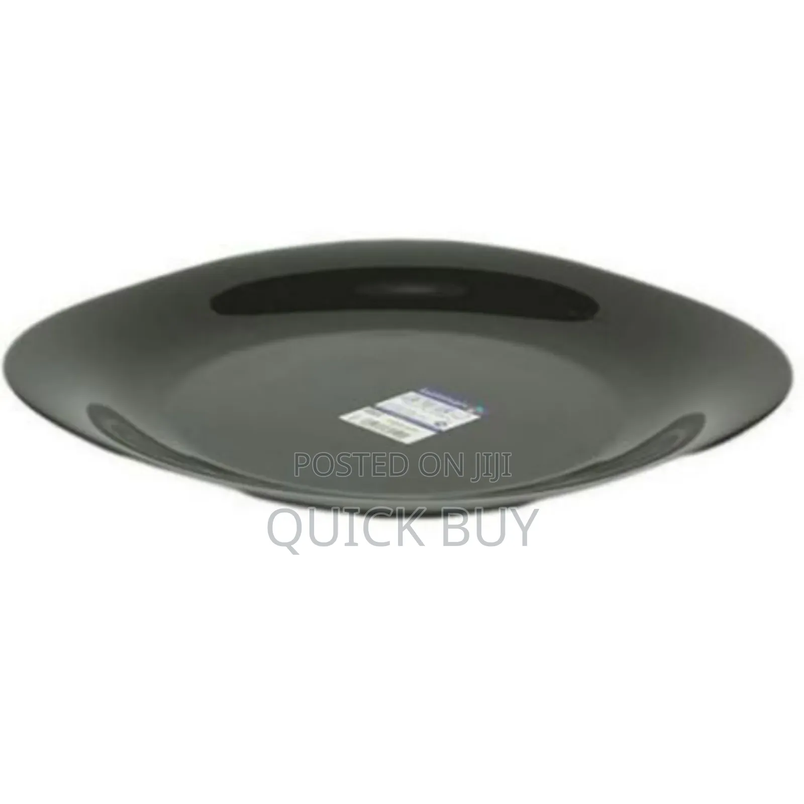 6pcs Black Square Plain Design Plate