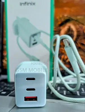 Infinix Gan 68w Fast Chargers With 100w Braided C Cable