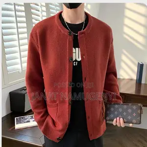 Buttoned Sweater With Side Pockets